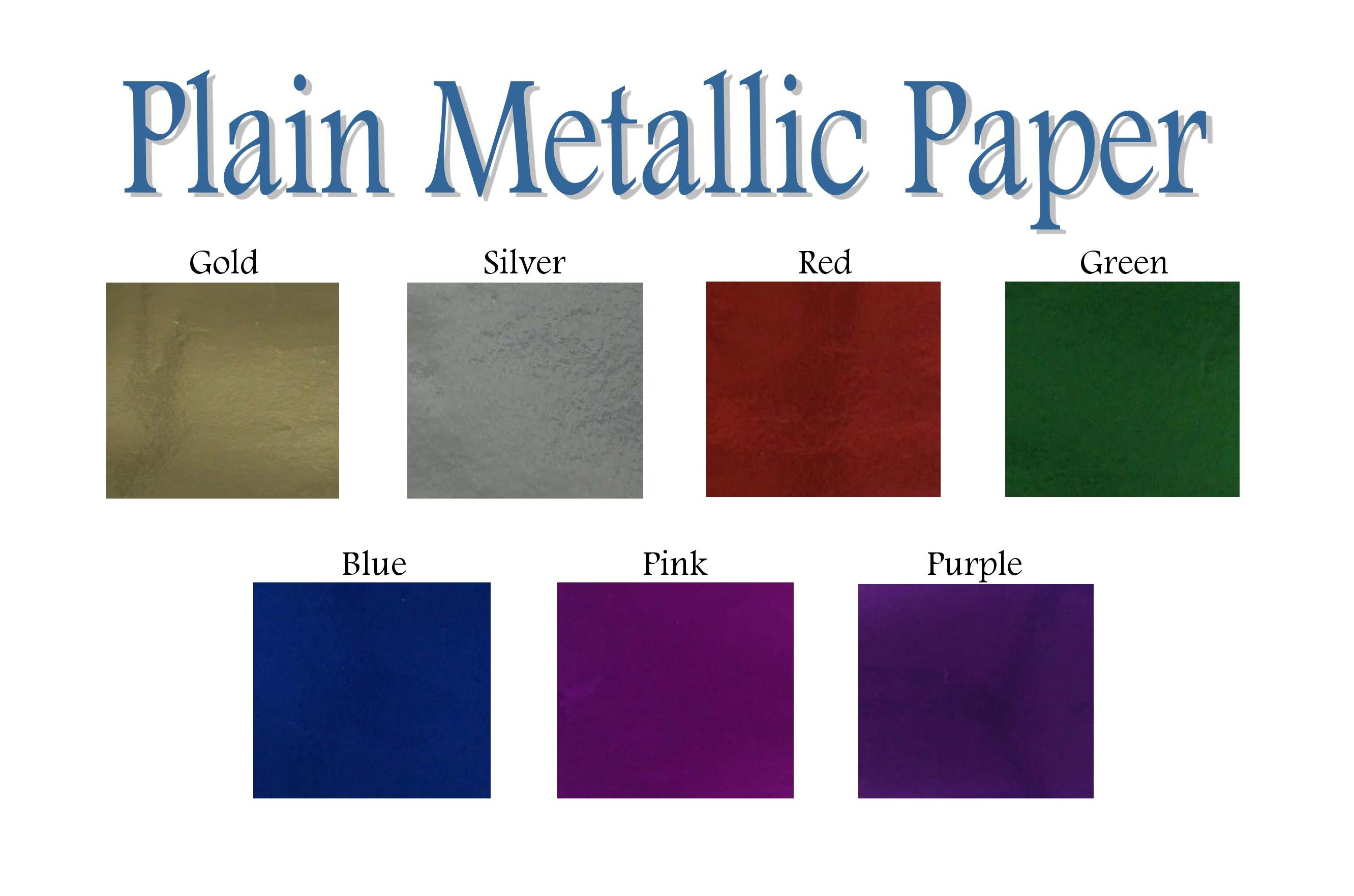 PLAIN METALLIC PRESENT PAPER